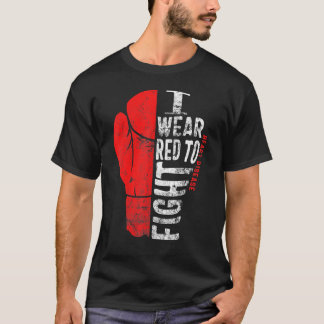 T-shirt Je Porte Du Rouge Pour Combattre La Sensibilisatio