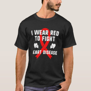 T-shirt Je Porte Du Rouge Pour Combattre Le Ruban Sensibil