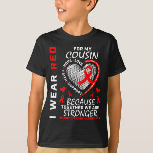 T-shirt Je Porte Du Rouge Pour La Journée De Sensibilisati