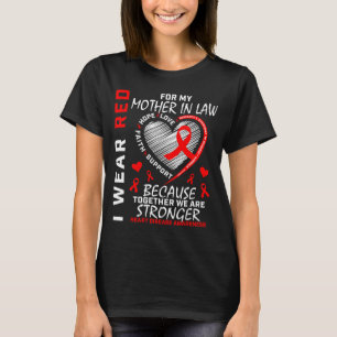 T-shirt Je Porte Du Rouge Pour La Maladie Cardiaque De Ma