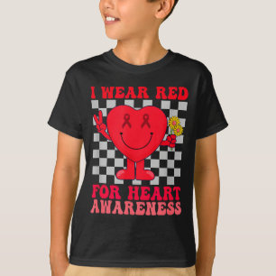 T-shirt Je porte du rouge pour la sensibilisation à la mal
