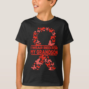 T-shirt Je porte du rouge pour la sensibilisation à la mal