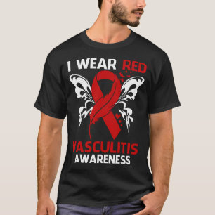 T-shirt Je Porte Du Rouge Pour La Sensibilisation À La VAS
