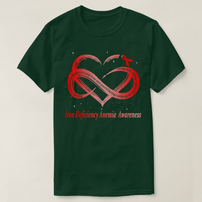 T-shirt Je Porte Du Rouge Pour La Sensibilisation À L'Aném (Design devant)