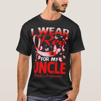 T-shirt Je Porte Du Rouge Pour La Sensibilisation À L'AVC 
