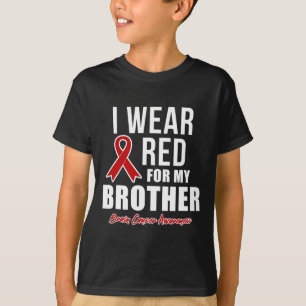 T-shirt Je porte du rouge pour la sensibilisation au cance