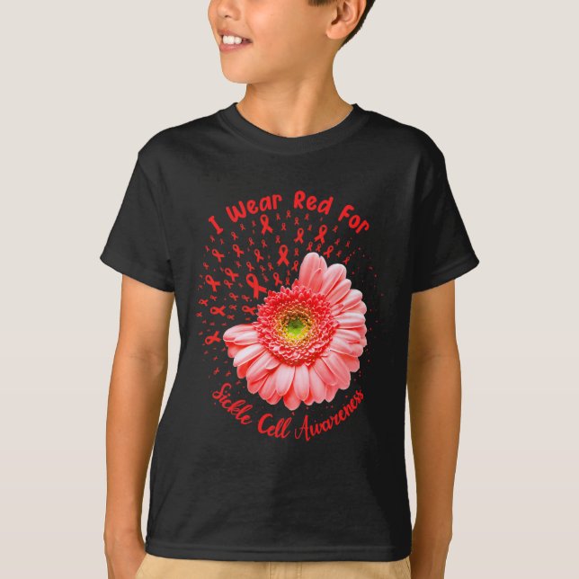 T-shirt Je Porte Du Rouge Pour Le Combat De Sensibilisatio (Devant)