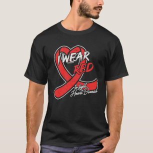 T-shirt Je porte du rouge pour lutter contre les cardiolog
