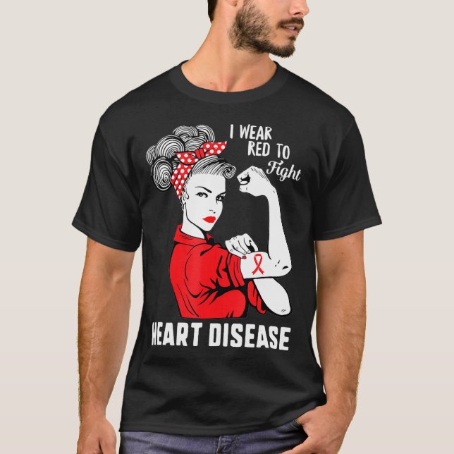 T-shirt Je Porte Du Rouge Pour Lutter Contre Les Maladies  (Devant)