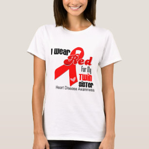 T-shirt Je Porte Du Rouge Pour Ma Maladie De Coeur À Deux