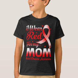 T-shirt Je Porte Du Rouge Pour Ma Mère Sensibilisation Aux