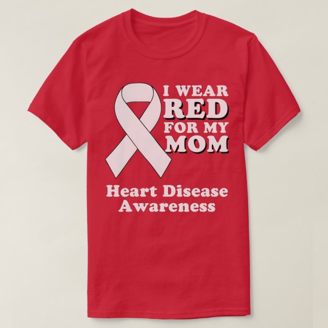 T-shirt Je Porte Du Rouge Pour Ma Mère Sensibilisation aux (Design devant)