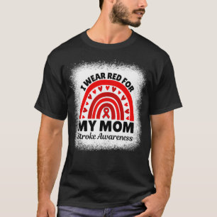 T-shirt Je Porte Du Rouge Pour Ma Mère Stroke Sensibilisat