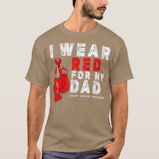 T-shirt Je Porte Du Rouge Pour Mon Père Sensibilisation Au