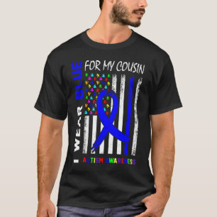 T-shirt Je Porte Du Ruban Bleu Pour Ma Sensibilisation sur