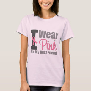 T-shirt Je Porte Du Ruban Rose Pour Mon Meilleur Ami