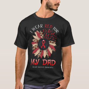 T-shirt Je Porte Du Ruban Rouge Pour La Sensibilisation Au