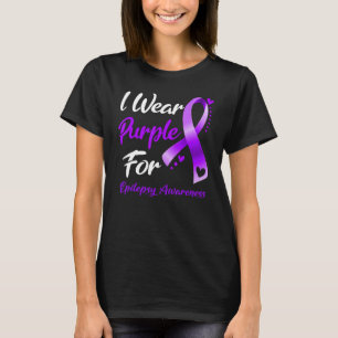T-shirt Je Porte Du Ruban Violet Pour Sensibiliser À L'Épi