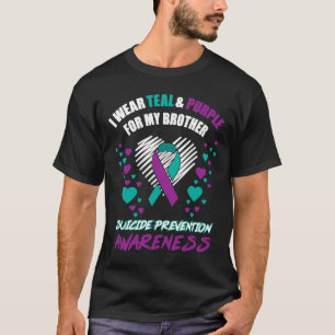 T-shirt Je Porte Du Tealandviolet Pour Mon Frère Suicide P