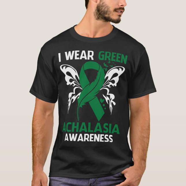 T-shirt Je Porte Du Vert Pour La Sensibilisation À L'ACHAL (Devant)
