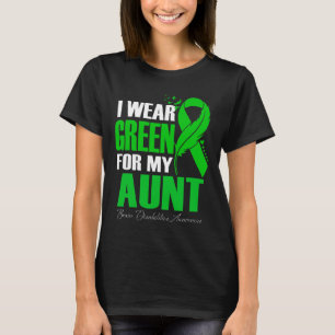 T-shirt Je Porte Du Vert Pour Ma Tante Handicap Cerveau