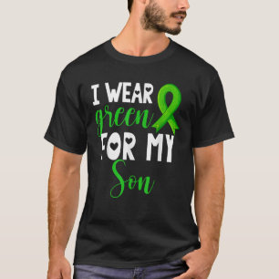 T-shirt Je Porte Du Vert Pour Mon Fils Lie Cancer Sensibil