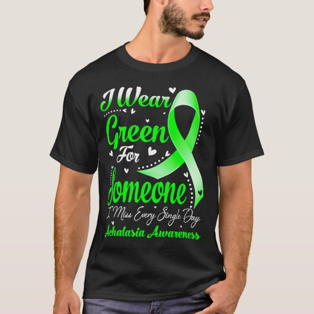 T-shirt Je Porte Du Vert Pour Quelqu'Un Qui Connaît L'ACHA (Devant)