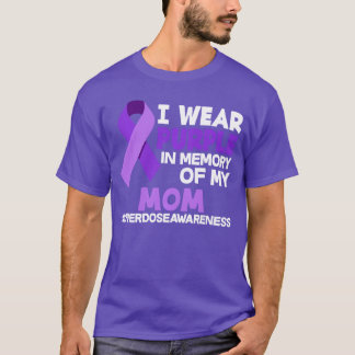 T-shirt Je porte du violet en mémoire de la sensibilisatio