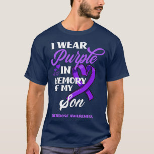 T-shirt Je Porte Du Violet En Mémoire De Mon Fils Surdose