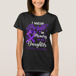T-shirt Je Porte Du Violet En Mémoire Pour Ma Fille Surdos