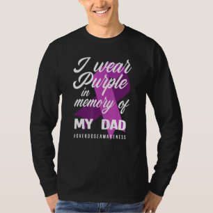 T-shirt Je Porte Du Violet En Mémoire Pour Mon Papa Surdos