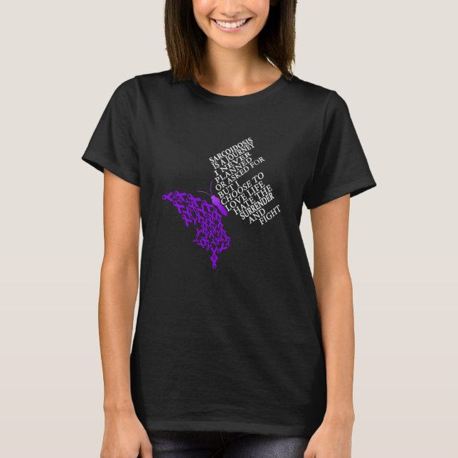 T-shirt Je Porte Du Violet Pour Le Guerrier De Sensibilisa (Devant)