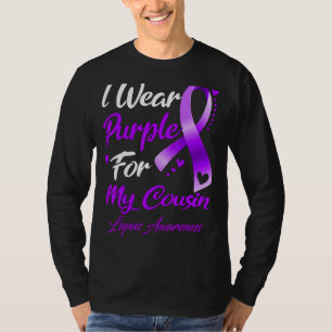 T-shirt Je Porte Du Violet Pour Ma Conscience Du Lupus Cou