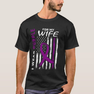 T-shirt Je Porte Du Violet Pour Ma Femme Alzheimer