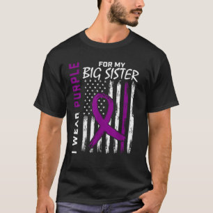 T-shirt Je Porte Du Violet Pour Ma Grande Soeur Lupus Sens
