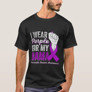 T-shirt Je Porte Du Violet Pour Ma Mama Pancreatic Cancer 