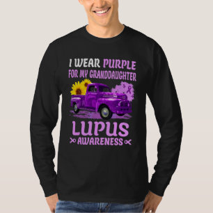 T-shirt Je Porte Du Violet Pour Ma Petite-Fille Sensibilis
