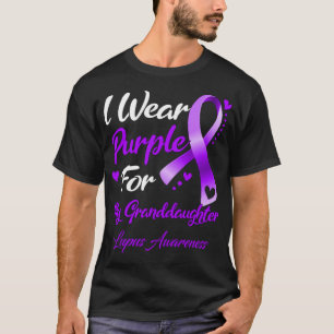 T-shirt Je Porte Du Violet Pour Ma Petite-Fille Sensibilis