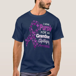 T-shirt Je Porte Du Violet Pour Ma Sensibilisation À L'Épi