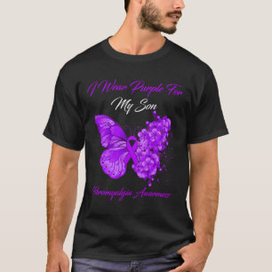 T-shirt Je Porte Du Violet Pour Mon Fils Sensibilisation À