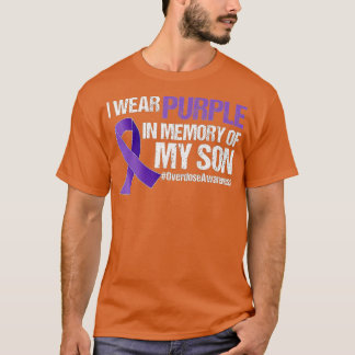 T-shirt Je Porte Du Violet Pour Mon Fils Sensibilisation À