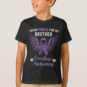 T-shirt Je Porte Du Violet Pour Mon Frère En Surdose De Mé