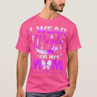 T-shirt Je Porte Du Violet Pour Mon Papillon De Sensibilis