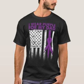 T-shirt Je Porte Du Violet Pour Mon Père Pancréatique Canc