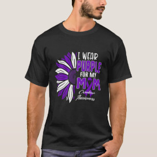 T-shirt Je Porte Du Violet Pour Mon Ruban De Sensibilisati