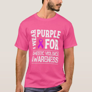 T-shirt Je Porte Du Violet Pour Sensibiliser À La Violence