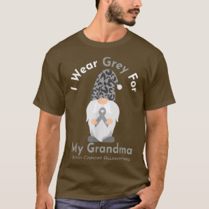T-shirt Je Porte Gray Pour Ma Grand-Mère Sensibilisation A