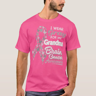 T-shirt Je porte Grey pour ma grand-mère Sensibilisation a