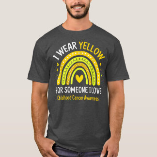 T-shirt Je Porte Jaune Conscience du cancer de l'enfance R