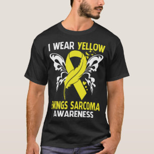 T-shirt Je Porte Jaune pour EWINGS SARCOMA Sensibilisation